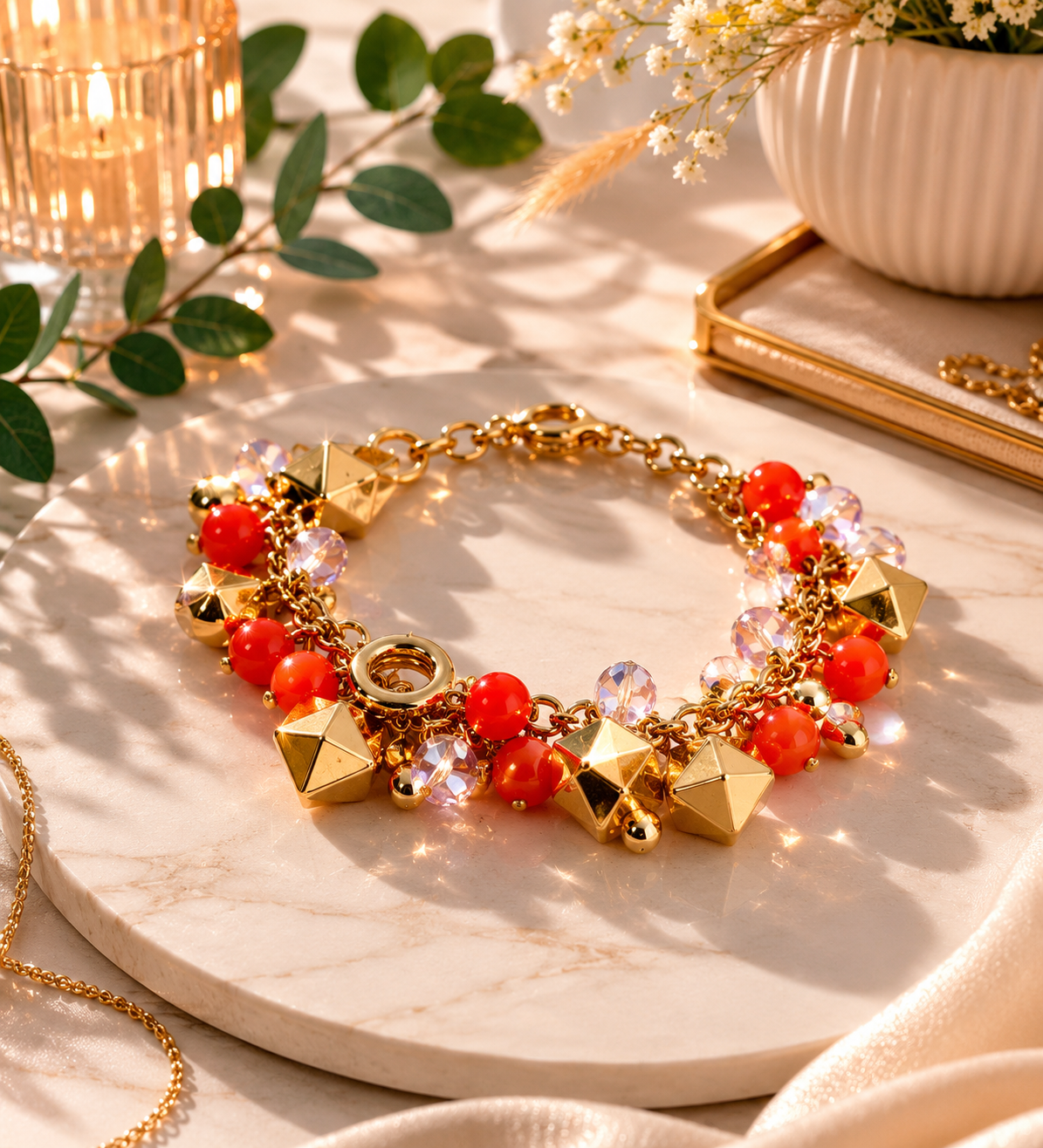Bracelet bohème à breloques géométriques – vue 1