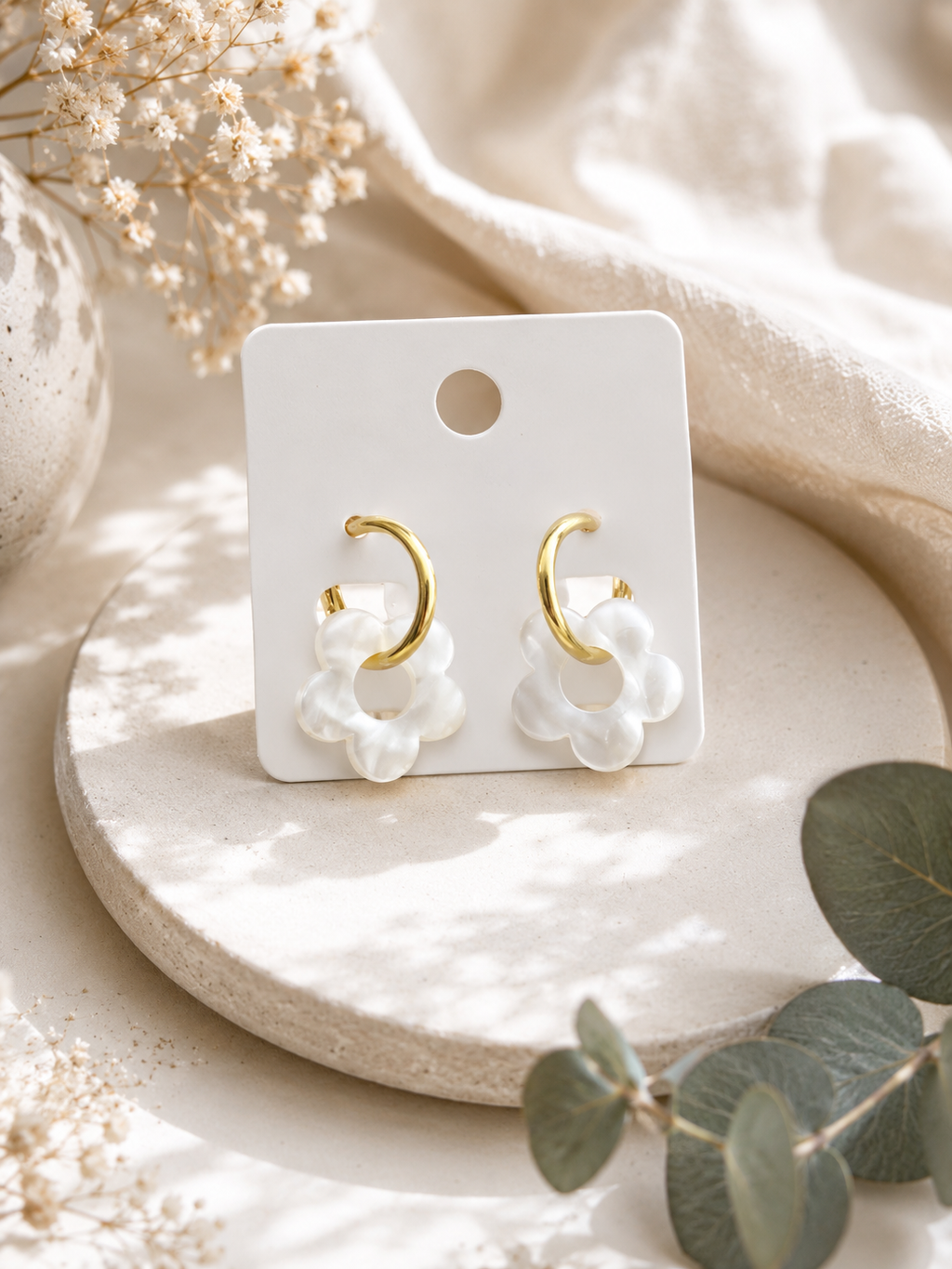 Boucles d’oreilles fleurs – vue 9