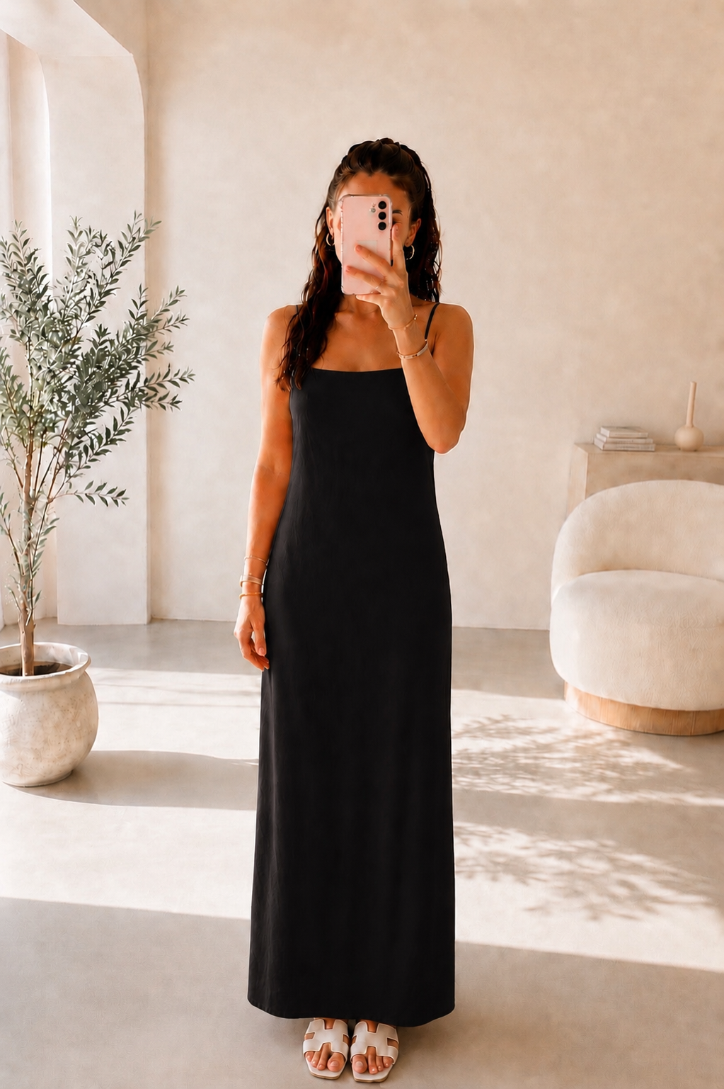 Robe longue noire – Taille unique – vue 1