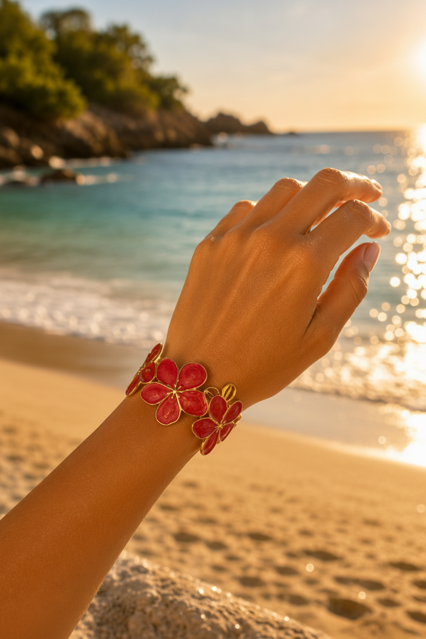 Bracelet Flor en acier inoxydable – vue 1