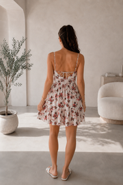 Robe fleurie rose foncé – Taille M – vue 2