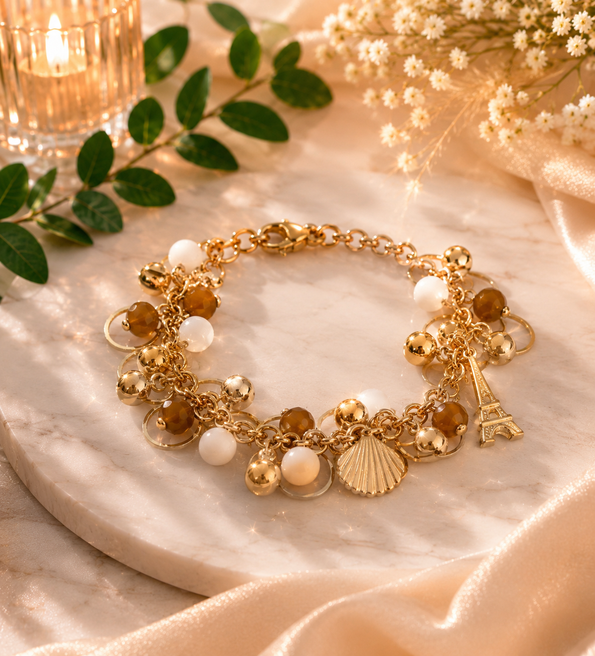 Bracelet bohème à chaînes entrelacées – vue 1