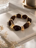 Bracelet pierre marron foncé – vue 1