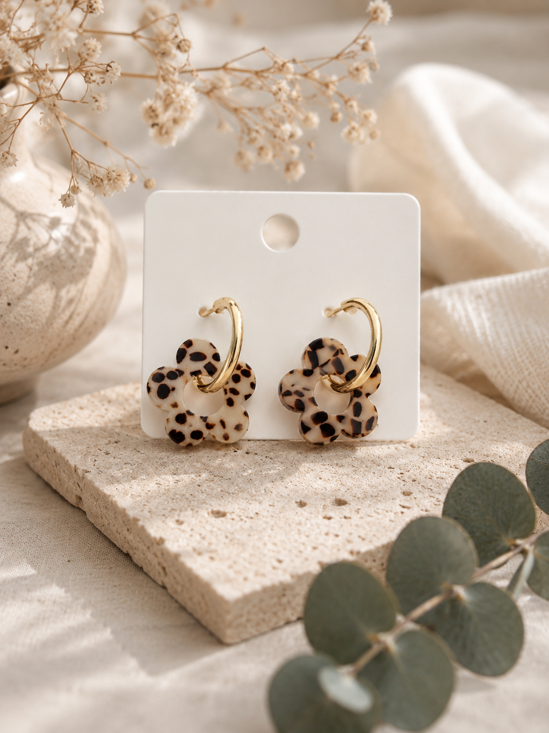 Boucles d’oreilles fleurs – vue 8