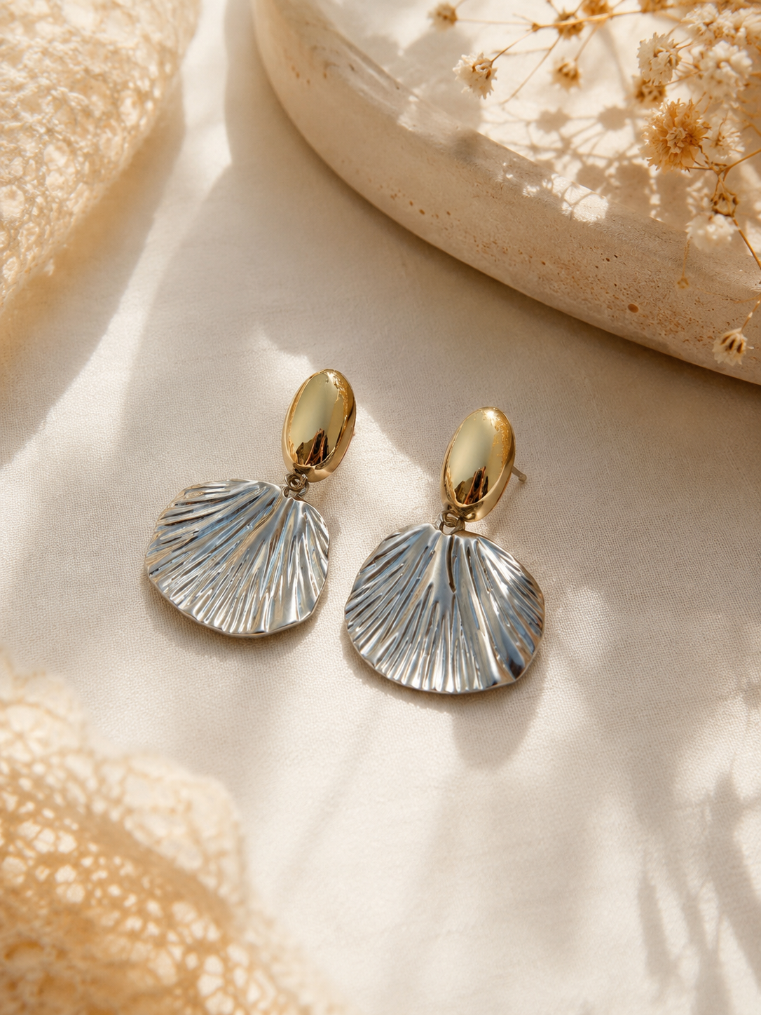 Boucles d’oreilles coquillages – vue 1
