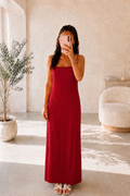 Robe longue bordeaux – Taille unique