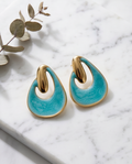 Boucles d’oreilles turquoise – vue 1