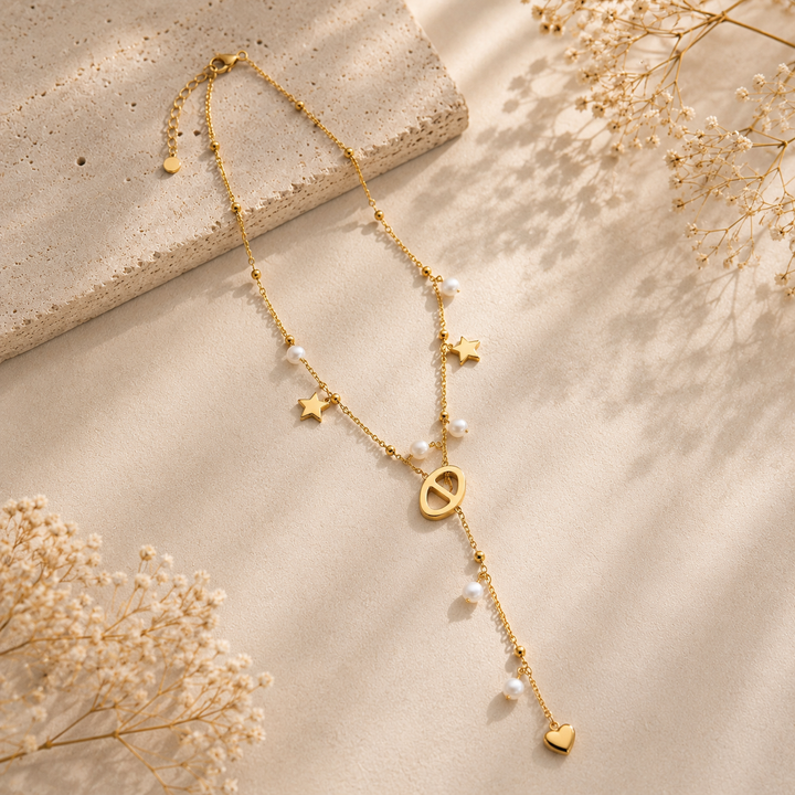Collier multi-breloques en acier inoxydable