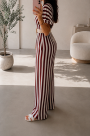 Combinaison femme rayée chic – Taille unique – vue 2