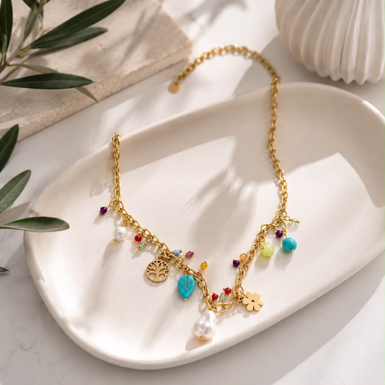 Collier daily acier inoxydable femme – bijou minimaliste – vue 1