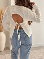 Pull dos nu Mia blanc - dos