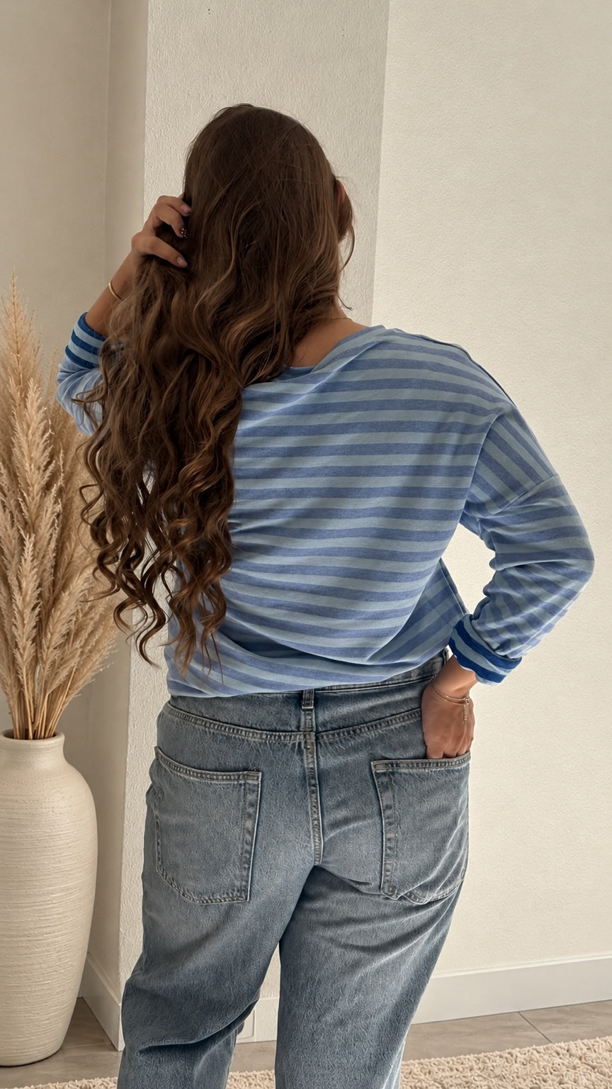 Pull Marine Luna bleu ciel - dos