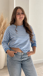 Pull Marine Luna bleu ciel - face