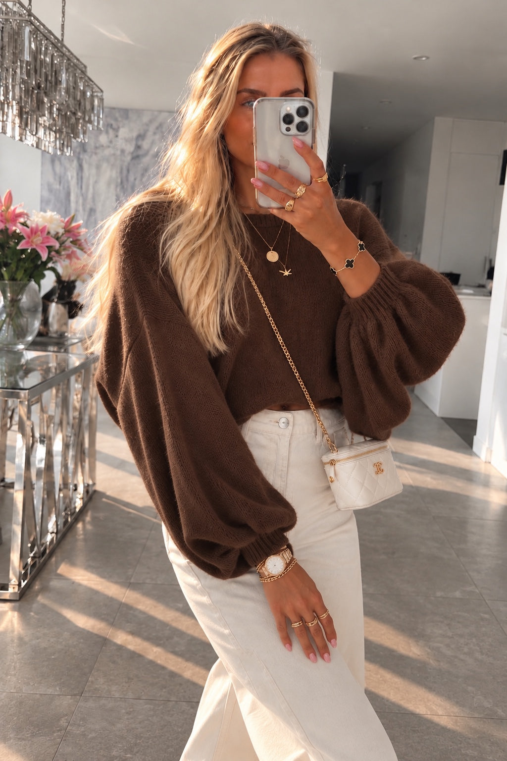 Pull Scarlett marron autre vue