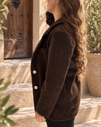 Veste Alba marron vue de profil